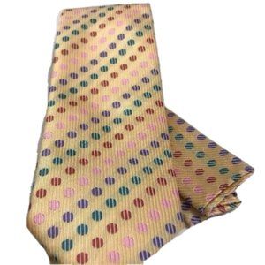 Barcelona Cravatte Men's Tie Hanky Beige Pink Teal Lavender Fuchsia Polka Dots